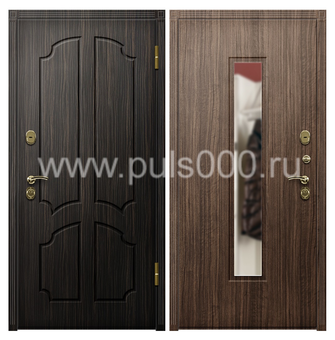 Входная квартирная дверь с зеркалом и шумоизоляцией MDF-95, цена 27 094  руб.